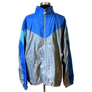 Vintage 1990s New Balance Hooded Windbreaker Zip Up Jacket Men’s Size Large